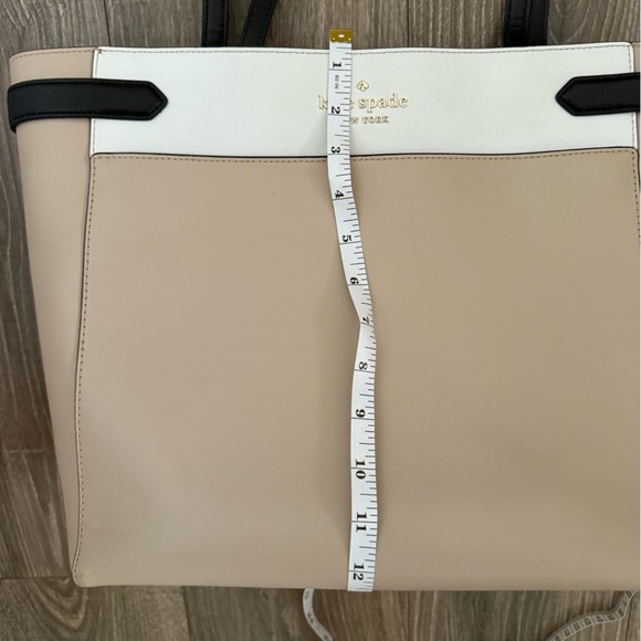Kate Spade Cream and Black Structured Tote - Picture 14 of 16